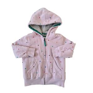 Mini Boden Pink Sherpa Lined Jacket